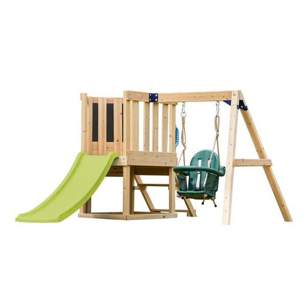 Mini Aire de jeux - Toboggan vert citron - Timo