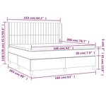 vidaXL Sommier à lattes de lit avec matelas Taupe 160x200 cm Tissu