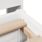 vidaXL Cadre de lit sans matelas blanc 150x200 cm bois de pin massif