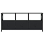 vidaXL Meuble TV noir 102x33x45 cm bois d'ingénierie et fer