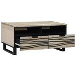 vidaXL Table basse avec tiroir Beige et Noir 80 x 54 x 40 cm
