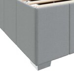 vidaXL Cadre de lit avec matelas Gris clair 100 x 200 cm tissu