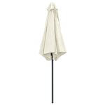 vidaXL Parasol de jardin et mât en aluminium 270x246 cm Blanc sable