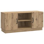 vidaXL Meuble TV 102 x 34 5 x 47 cm Chêne artisanal Bois d'ingénierie