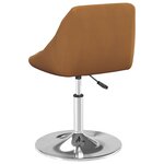 vidaXL Chaises pivotantes à manger lot de 6 Marron Velours