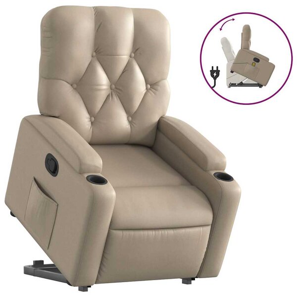 vidaXL Fauteuil inclinable Cappuccino Similicuir