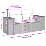 Ensemble de Canapés de Jardin vidaXL 8 Pièces avec Coussins Noir Rattan Poly Acacia