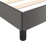 vidaXL Cadre de lit avec tête de lit sans matelas gris 160x200 cm