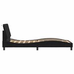 vidaXL Cadre de lit sans matelas Hanko noir 90x200 cm velours