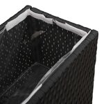 vidaXL Grand Pot Noir 55 x 22 x 70 cm polyrotin