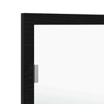 vidaXL Miroir de salle de bain LED Chêne noir 100 x 8 5 x 37 cm Verre
