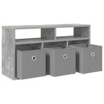 vidaXL Basboard avec tiroir Gris béton 72 x 22 5 x 38 cm
