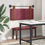 vidaXL Tête de lit suspendue Avec lumière LED Bordeaux PU antique