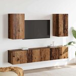 vidaXL Ensemble meuble TV 4 Pièces Bois ancien 80 x 30 x 30 cm