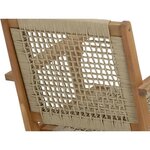 Fauteuil de jardin bas en bois d'Acacia FSC et en corde - Beige Kaki