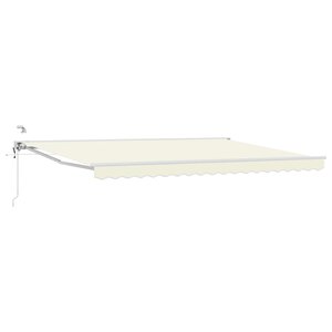 vidaXL Auvent rétractable électrique Crème et Blanc 4 5 × 3 m