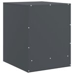 vidaXL Table de chevet anthracite 34 5x39x44 cm acier
