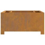 vidaXL Braise Marron 60 x 60 x 30 cm Acier résistant aux intempéries