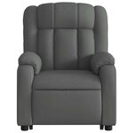 vidaXL Fauteuil inclinable électrique gris foncé tissu