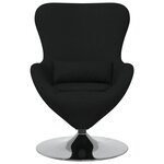 Chaise Œuf vidaXL Tissu Noir