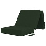 vidaXL Canapé-lit pliable 75 x 63 x 45 cm Vert foncé