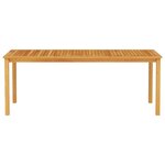 vidaXL Ensemble repas jardin 9 Pièces Bois Naturel 200 x 100 x 75 cm