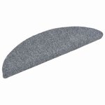 vidaXL Tapis d'escalier autocollants 30 pièces 56 x 17 x 3 cm Gris clair Demi-rond