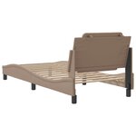 vidaXL Cadre de lit sans matelas Zadar cappuccino 90x200 cm similicuir