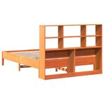 vidaXL Lit bibliothèque sans matelas cire marron 120x190cm pin massif