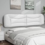 vidaXL Coussin de tête de lit Hvar blanc 200 cm similicuir