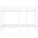 VidaXL Lit superposé sans matelas blanc 100x200 cm acier