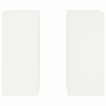 vidaXL Supports pour plantes 2 Pièces Blanc 24 x 24 x 55 cm Acier