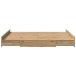 vidaXL Cadre de lit avec rangement Chêne artisanal 135 x 190 cm