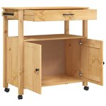 vidaXL Chariot de cuisine MONZA 84x40x90 cm bois massif de pin