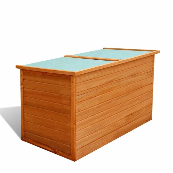 vidaXL Boîte de rangement de jardin 126x72x72 cm Bois