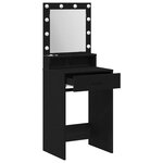 vidaXL Table de Toilette Chêne noir 50 x 41 x 135 cm Bois d'ingénierie