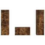 vidaXL Ensemble meuble TV 5 Pièces Chêne fumé Bois d'ingénierie