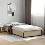 vidaXL Cadre de lit sans matelas chêne sonoma 75x190 cm