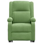 vidaXL Fauteuil de massage Vert clair Velours