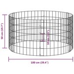 vidaXL Composteur de jardin Ø100x50 cm Acier galvanisé