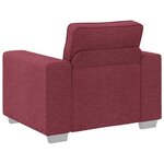 vidaXL Canapé avec coussin Rouge bordeaux 100 x 77 x 82 cm tissu