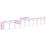 vidaXL Lit surélevé de jardin Acier galvanisé marron