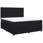 vidaXL Sommier à lattes de lit et matelas Noir 200x200 cm Velours