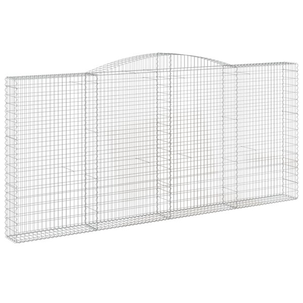 vidaXL Panier de gabions arqué 400x30x180/200 cm Fer galvanisé
