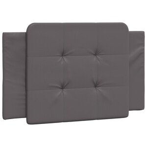 vidaXL Coussin de tête de lit Zadar gris 80 cm similicuir