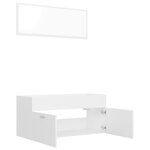 vidaXL Ensemble de meubles de salle de bain 2Pièces blanc bois ingénierie