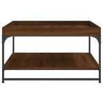 vidaXL Table basse chêne marron 80x80x45 cm bois d'ingénierie et fer