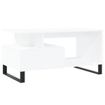 vidaXL Table basse Blanc 90x49x45 cm Bois d'ingénierie