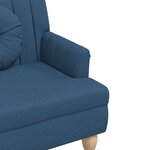 vidaXL Banc avec coussins bleu 113x64 5x75 5 cm tissu