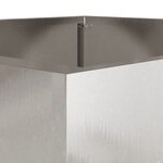 vidaXL Jardinière argenté 49x47x46 cm acier inoxydable